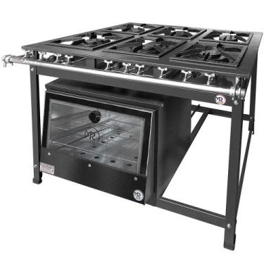 Imagem de Fogão Industrial 6 Bocas 3 Duplas Baixa Pressão MR Fogões com Forno P7