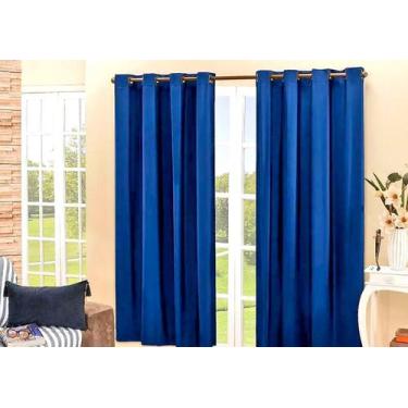 Imagem de Cortina 2,80 X 2,50 Tecidos Promocionais AZUL MARINHO - HOMESUSI