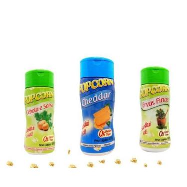 Imagem de Combo Popcorn 03 Sabores Cheddar Cebola E Salsa E Ervas Finas - Flavor