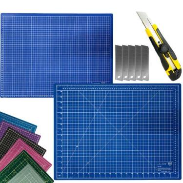 Imagem de Base Tabua de Corte Artesanato Patchwork Scrapbook Placa Cortes A2 Dup