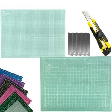 Imagem de Base Tabua de Corte Artesanato Patchwork Scrapbook Placa Cortes A2 Dup
