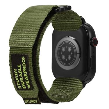 Imagem de Pulseiras de nylon masculinas para Apple Watch série 10/9/8/7/6/5/4/3/2/1/SE de 38 mm, 40 mm, 41 mm, 44 mm, 45 mm e 49 mm, design esportivo para Apple Watch Ultra
