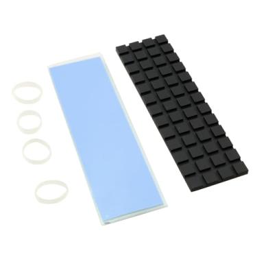 Imagem de ZCZQC M.2 Almofada térmica de dissipador de calor com anel de borracha e faixa de resfriamento de cobre revestida com grafeno 20 x 70 x 2 para dissipador de calor de laptop SSD Cooler
