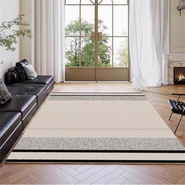 Imagem de HJZSZX Tapete de ar creme para sala de estar, sofá, mesa de centro, tapete e cobertor de cama de quarto fácil de cuidar, JQR, 1,40 x 60 cm (1,3 x 1,97 pés)