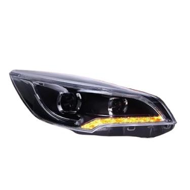 Imagem de Farol de estilo de carro compatível com Ford Escape Kuga 2014-2016 Farol LED DRL Hid Head Lamp Angel Eye Bi Xenon Beam Acessórios
