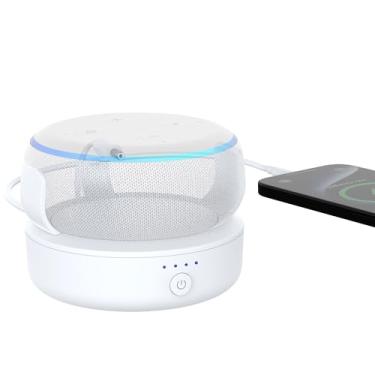 Imagem de Base de Bateria para Echo Dot de 3ª geração suporte - Suporte de Bateria Portátil de 10000 mAh Suporte para Dot 3 Longa Duração de 16 Horas Tempo de Reprodução Base de Bateria para Dot 3(10000mAh)