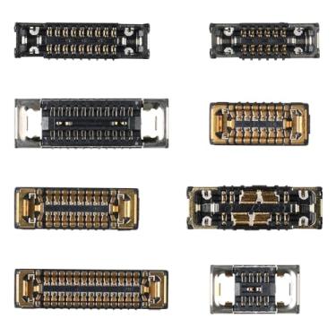Imagem de Risidamoy 8 peças para iPhone 12 Mini Kits de tomada de conexão de placa-mãe, incluindo WiFi NFC Infravermelho Dot Matrix On/Off Power Connector Tomada Câmera Frontal Flash Light Receptáculo para