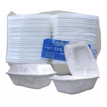 Imagem de Frangeueira Isopor EPS Branca TFR-01 C/ 100 Unidades Totalplast