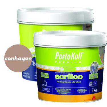 Imagem de Kit 2 Rejuntes Acrílico Flexível Premium 1Kg Portokoll