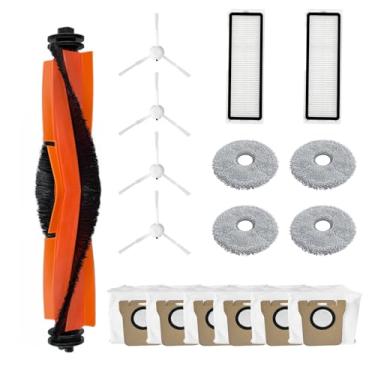 Imagem de NUHFUFA 17 peças de acessórios para aspirador de pó robô para Xiao-mi Mijia X20/X20 Plus, 1 escova principal/4 escovas laterais/2 filtros/4 lenços/6 x saco de poeira