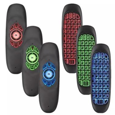 Imagem de Mini teclado sem fio Air Mouse remoto, 2,4 GHz, retroiluminação RGB, para Android TV Box, Smart TV, PC