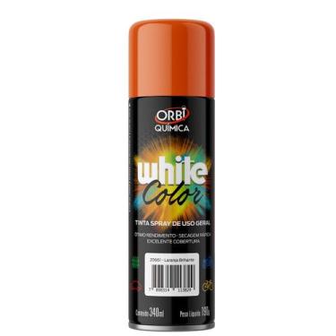 Imagem de Tinta Spray Uso Geral Laranja Brilhante Orbi Química 340ml