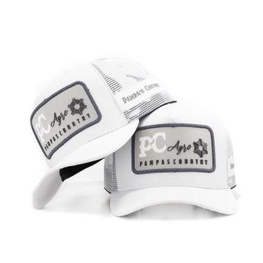 Imagem de Boné Trucker Masculino Branco Country Telinha Pecuária Agro - Pampas C