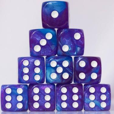 Imagem de Conjunto de dados acrílico 16mm 10PC D6 para jogos de mesa RPG MTG DND