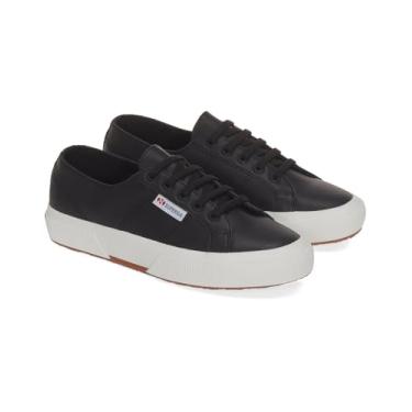Imagem de Superga Tênis unissex adulto 2750 Nappa, Bristol preto/fosco/Favorio, 4 Women/4 Men