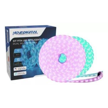 Imagem de Kit fita led dual rgb wifi 10m - Novadigital