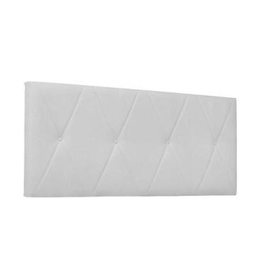 Imagem de Cabeceira Aquilla Cama Box Casal 140 Cm material sintético Branco - DR