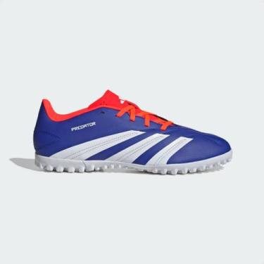 Imagem de Chuteira Society Infantil Adidas Predator 24 Club Low Jr Azul, Lucblu,