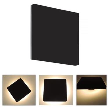 Imagem de Arandela externa Eclipse 12W 3000K Quadrada Moderna Luz indireta IP65 