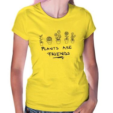 Imagem de Baby Look Plants are Friends - Foca na Moda, Amarelo, G