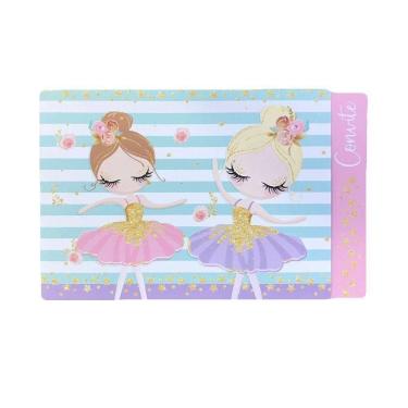 Imagem de Convite De Aniversário Bailarinas - 8 Unidades