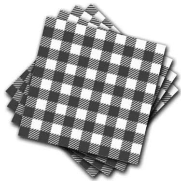 Imagem de Guardanapo De Papel Xadrez Preto 20cm X 21cm - 50 Unidades
