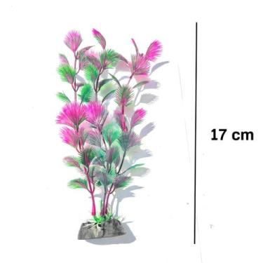 Imagem de Planta Artificial Aquario 17cm roxa Enfeite - SKRw