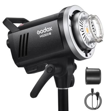 Imagem de Godox Fotografia de luz estroboscópica MS300-V 300W com lâmpada de modelagem LED atualizada, sistema X sem fio 2,4G, suporte Bowens - flash estroboscópico, ideal para moda, publicidade e fotografia de