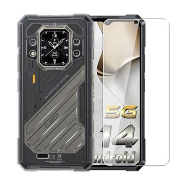 Imagem de WDMYLFTW Capa para Cubot Kingkong X Pro + película protetora de tela de vidro temperado - Capa protetora de TPU (transparente) de silicone transparente e flexível à prova de choque (transparente)