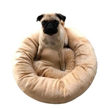 Imagem de Cama Pet Redonda 70cmx70cm Cães e Gatos Pelúcia Confortável - Emma Bab