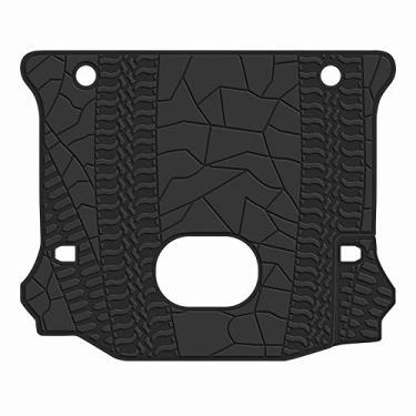 Imagem de San Auto Forro de carga personalizado para Jeep Wrangler 4 portas 2014 2015 2016 2017 tapetes de porta-malas totalmente preto borracha para todos os climas com subwoofer resistente inodoro