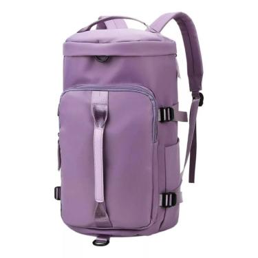 Imagem de Bolsa Mala Viagem Esportiva Fitness Academia Vira Mochila Lilás