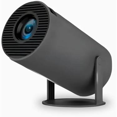 Imagem de Mini projetor HY300PRO com WiFi e Bluetooth Suporte 4K Projetor Portátil Inteligente Para Celular LED Até 130 polegadas Rotação de 180 graus Projetor de Vídeo Doméstico Android 11 (4K Cinza)