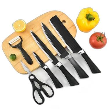 Imagem de Linha Profissional Facas Faqueiro 6 Peças Resistente Premium - Evryeal