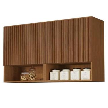 Imagem de Armario Aéreo Organizador Multiuso Quarto Sala Bela 4 Portas - Mega Fá