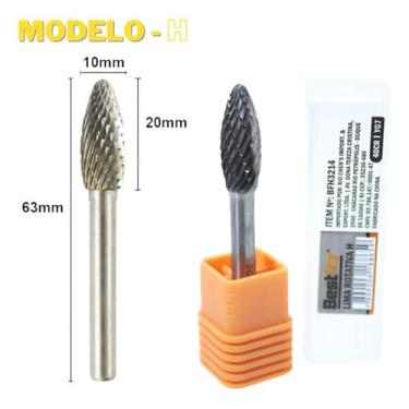 Imagem de Lima Rotativa 6mm Tungstênio Fresa Metal Duro (Chama)