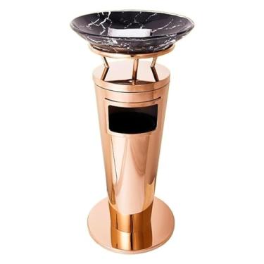 Imagem de BFDTY Coluna de fuligem para cinzeiro de chão com tigela superior de grande capacidade cinzeiro para ambientes externos, ambientes internos e externos