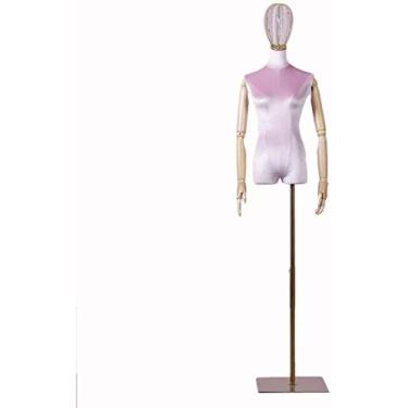 Imagem de CUTPOIY Manequim feminino alfaiates manequim altura ajustável busto moda designer roupas (D médio)