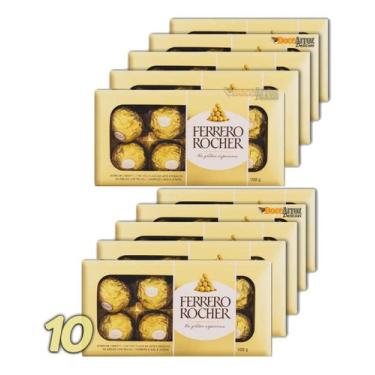 Imagem de Chocolate Ferrero Rocher Kit Com 12un De 100gr