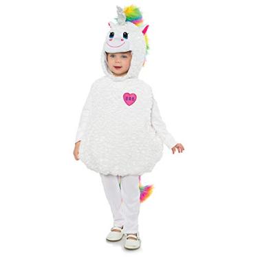 Imagem de Fantasia infantil de unicórnio de pelúcia Build-A-Bear Color Craze da Belly Babies, Multi, M