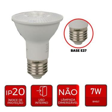 Imagem de Lâmpada Led PAR20 38 E27 7W 525 Lumens Branco Neutro 4000K Bivolt MK52