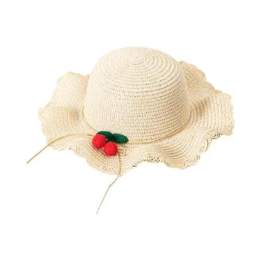 Imagem de Chapéu de Sol de Palha com Proteção UV para Meninos e Meninas - Inclui