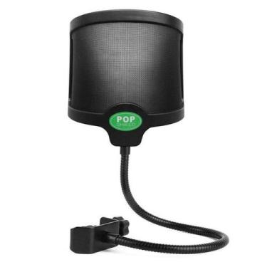 Imagem de Pop Filter com Suporte Filtro Anti Puff Estúdio Microfone Tela Metálic