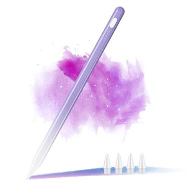 Imagem de Caneta Stylus para iPad 2024-2018, indicadores de bateria para Apple iPad Pencil com sensibilidade de inclinação de rejeição de palma para iPad Air 3/4/5/M2 2018-2024, iPad Mini 5/6, iPad 6/7/8/9/10,