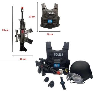 Imagem de Brinquedo de Policial Infantil com Colete e Itens Diversos - DDG TOYS