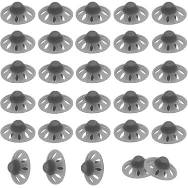 Imagem de Pacote com 30 cúpulas para aparelhos auditivos Starkey Open Oticon Hearing Aid Domes tamanho grande compatível com Phonak Marvel & Paradise RIC BTE Models SDS 4.0-Preto