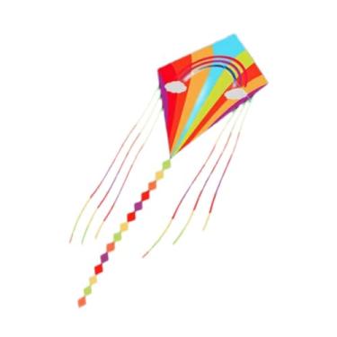 Imagem de Colaxi Pipa Rainbow Diamond com cabo de corda de 328 pés, pipa de linha única infantil para viagem à praia