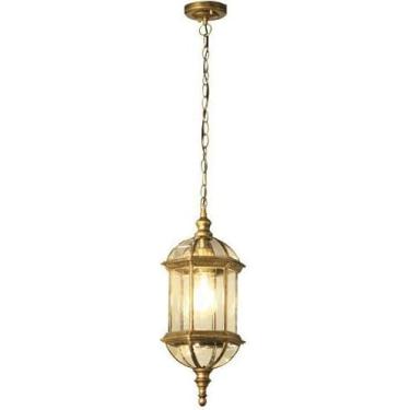 Imagem de Luz Pendente Externa Vintage Bronze Impermeável - Grande Lustre De Fazenda Ao Ar Livre Para Montagem No Teto Da Varanda Frontal, Gazebo, Jardim, Varanda - Lâmpada Não Iludida, Bronze