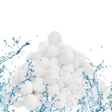 Imagem de Tigena Bolas De Filtro Piscina 3,1 Libras Para Areia, Bomba Natação Mídia Atualizada, Fibra Ecológicas Reutilizáveis E Leves Substituição 100 (3,1 Libras)