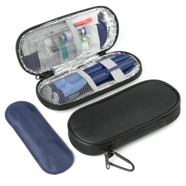 Imagem de Foalgo Estojo De Viagem Para Refrigerador Insulina Foalgo, Bolsa Organizadora Compressas Frias Diabéticos Com 2 Bolsas Gelo Reutilizáveis Caneta E Outros Medicamentos Diabéticos, Preta